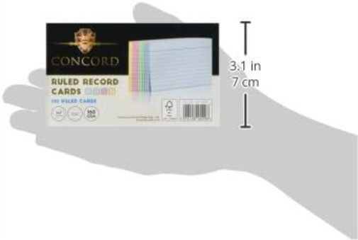 Concord Record Card Smooth 127x77mm Assorted Ref 16099