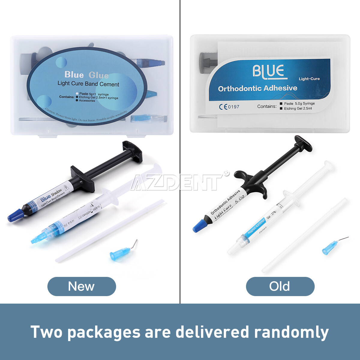 Dental Orthodontic Adhesive Light Cure Band Cement Blue Glue Kit for Brace