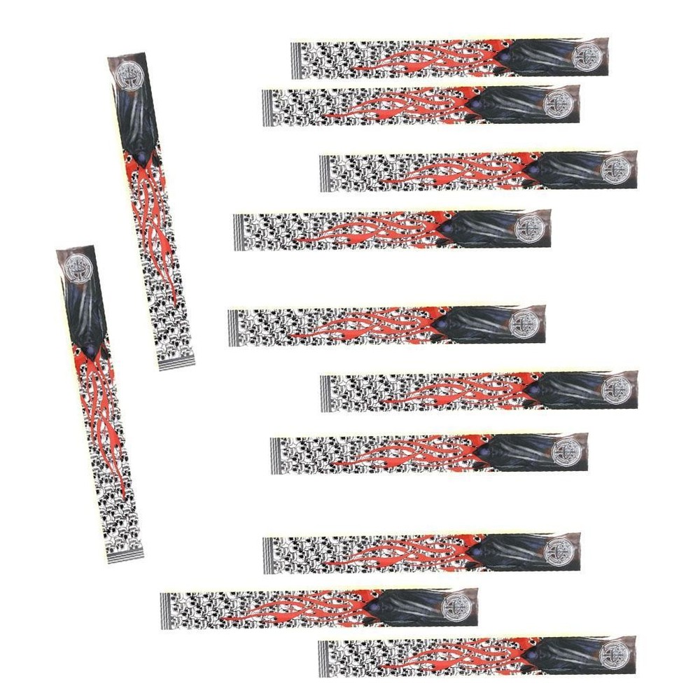 12pcs Durable Stickers Wraps Grid/Skull Print