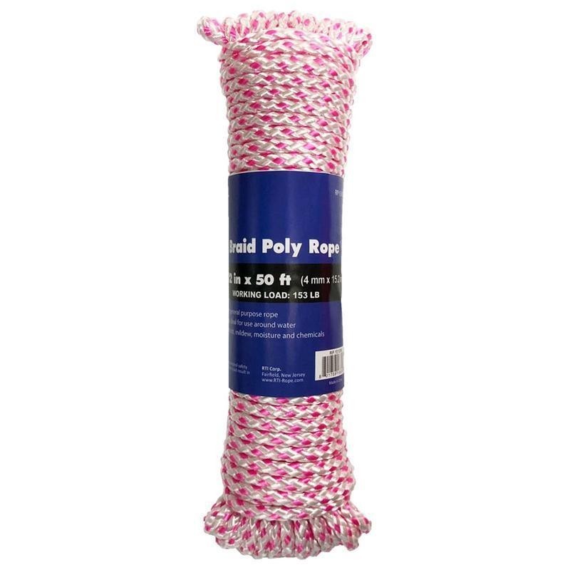 Diamond Braid Polypropylene Rope 5/32" x 50' Floating Durable General Use
