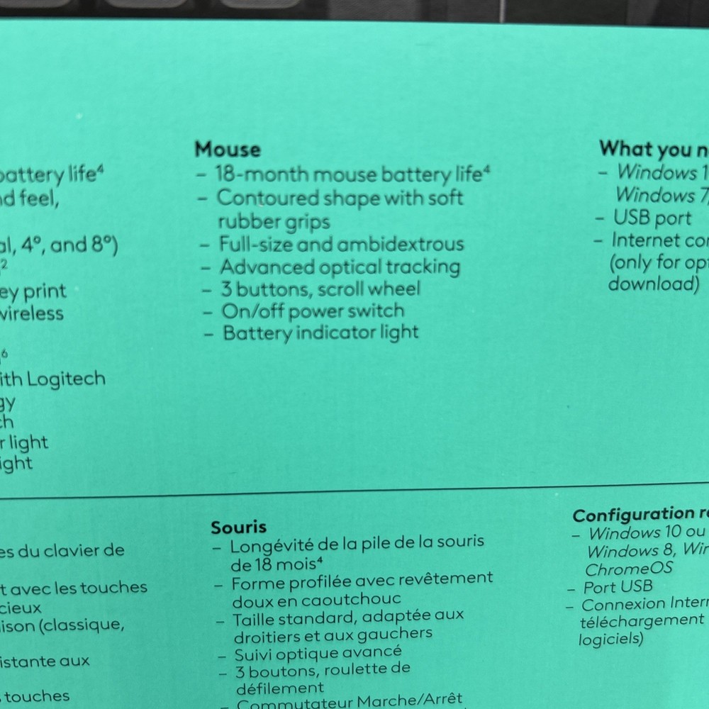 Logitech Advanced MK540 Keyboard Mouse Combo New