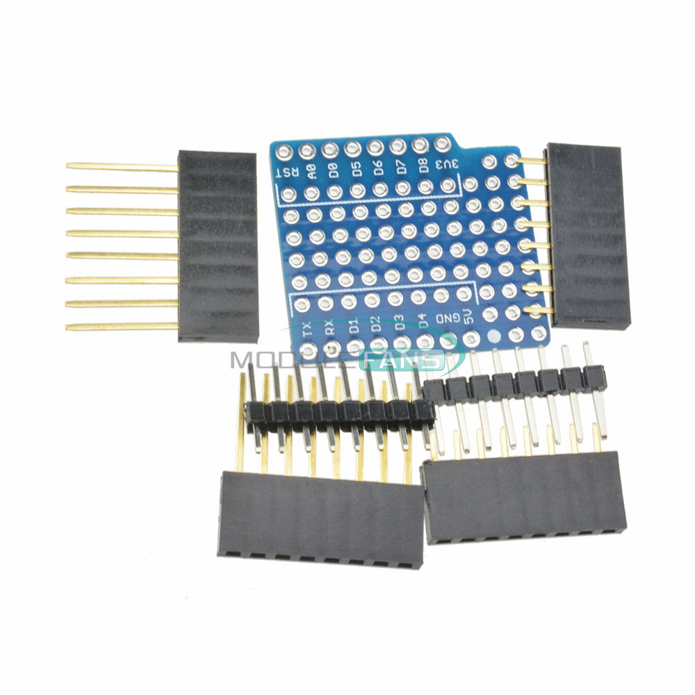 WeMos D1 Mini Double Sided Proto Shield perf Board For Arduino