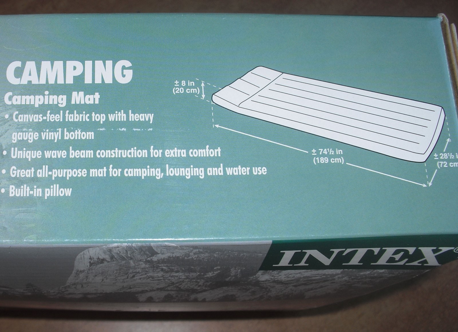 Single Camping Mat AIRBED Inflatable Mattress - Waterproof Canvas feel fabric