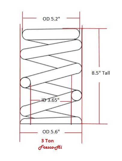 Lowrider Hydraulics 2 ton coil spring precut, machine-cut, 1 flat edge