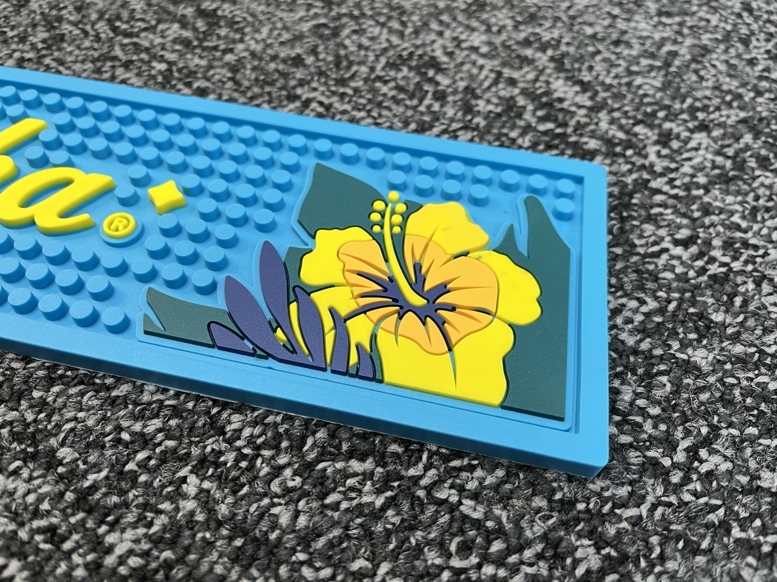 Kona Big Wave Ale Liquid Aloha Rubber Bar Rail Spill Mat 24x3.5” - Brand New!