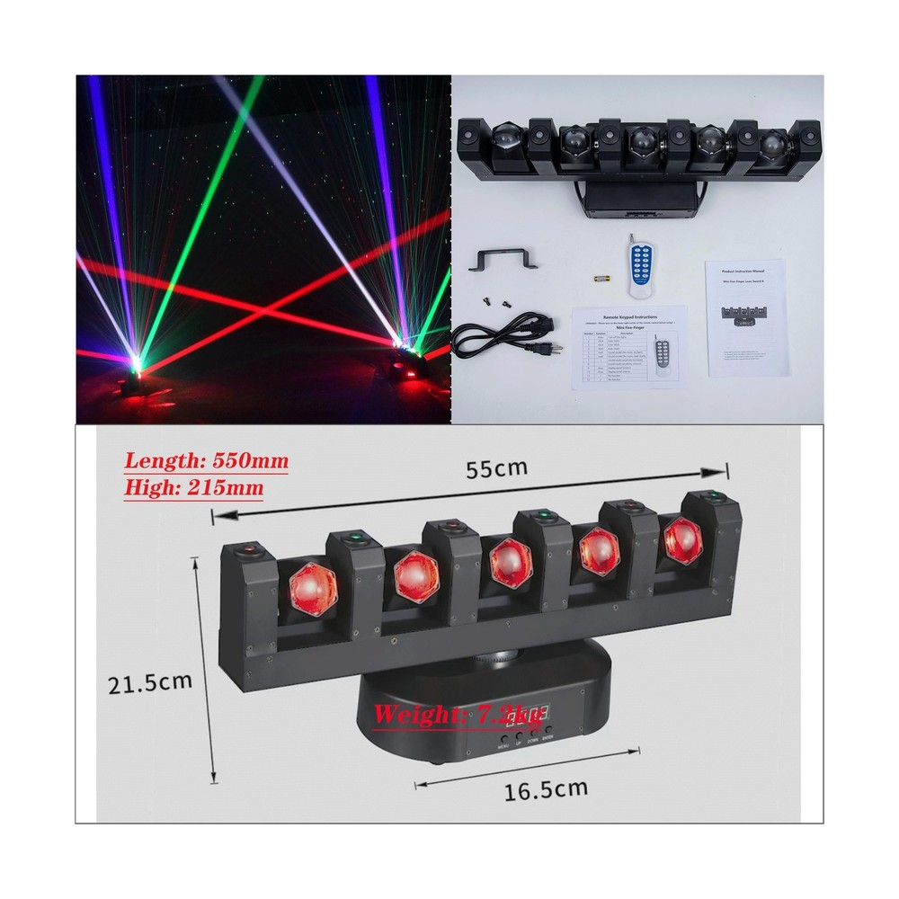 5LEDs Moving Head Stage Light Bar Stage Beam Wall Washer Light Moving Head Ba...