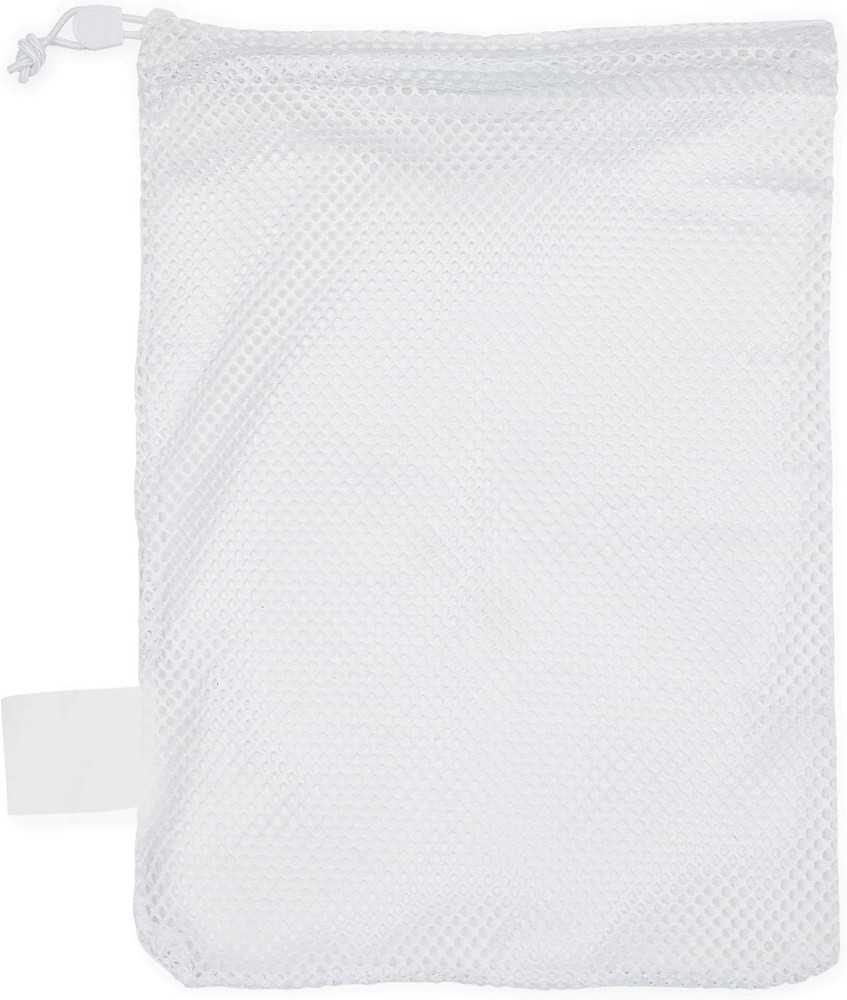 Heavy-Duty Nylon Mesh Equipment Bag - Adjustable Drawstring & Lock 12" x 18"