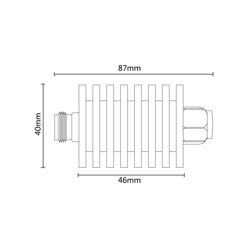 25W N-Type RF Fixed Coaxial Attenuator 10dB for RF Network Analyzer Calibration