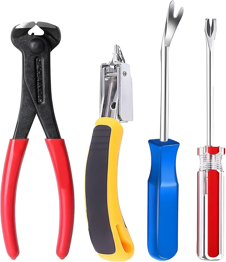 Construction and Upholstery Staple Remover Tack Puller Nail Remover Tool Set Nai