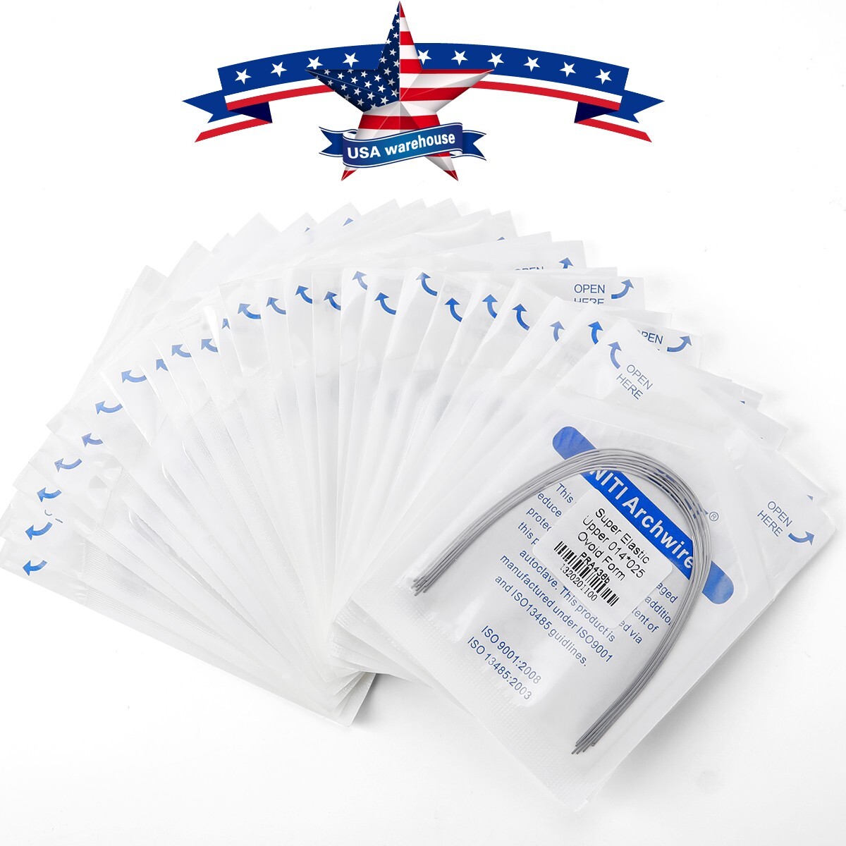 Dental Ortho Wires Alambre arqueado Super Elastic Niti Rectangular Ovoid Form