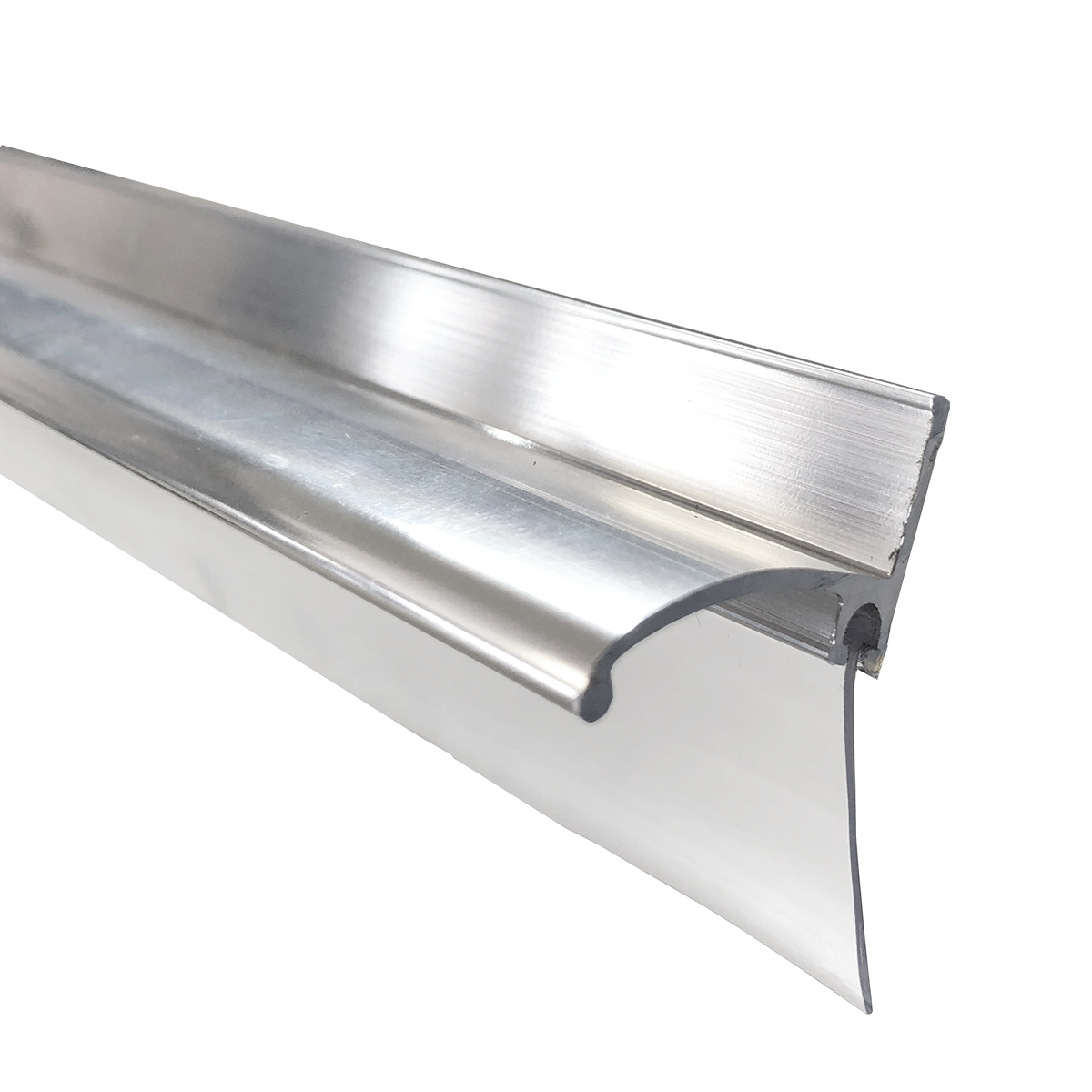 Chrome Framed Shower Door Replacement Bottom Deflector w/ Vinyl Sweep - 30" Long