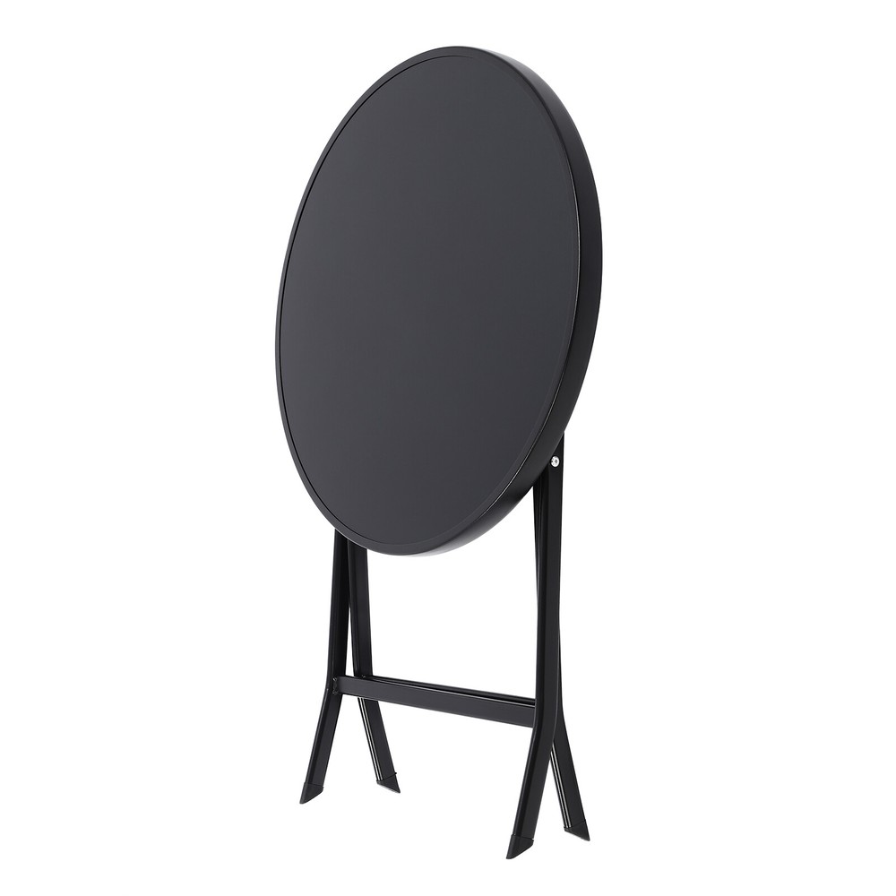 Patio Glass Coffee Table Side Table Round Patio Backyard Garden Balcony Table