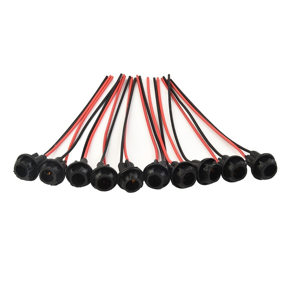 10pcs Wedge Light Base Socket Connector for Car LED Bulbs Installation