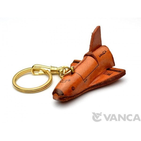 Space Shuttle Leather Keychain(L)
