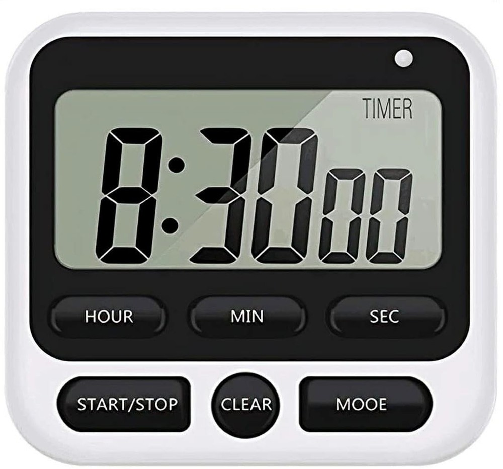 Digital Kitchen Timer with Mute/Loud Alarm Switch ON/Off Switch, 12 Hour Cloc...