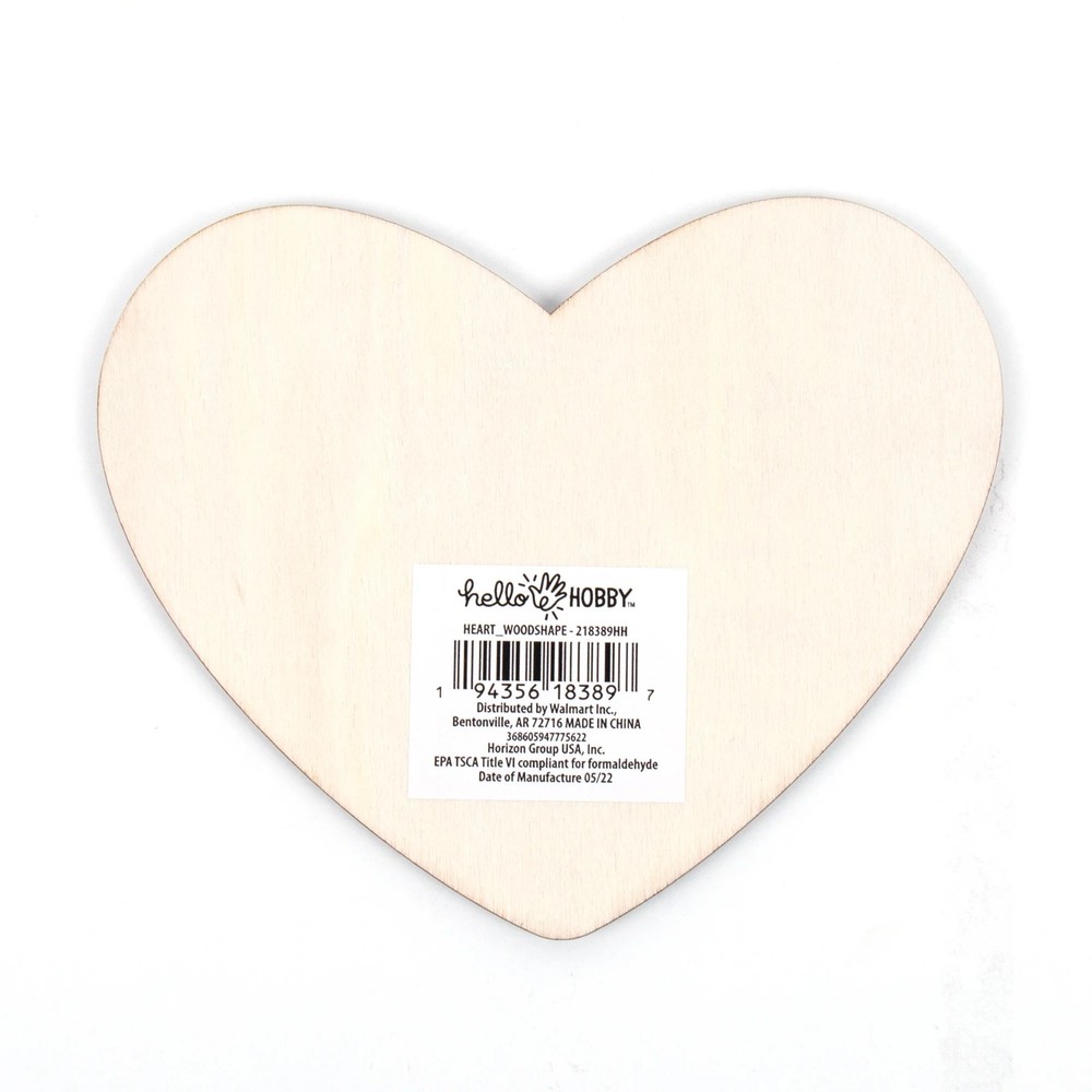 Wooden Heart Shape Craft Pieces