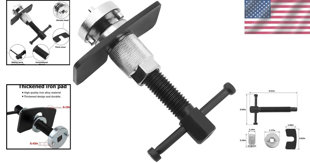 Versatile 3-Piece Brake Caliper Winding Tool Set for Efficient Brake Maintenance