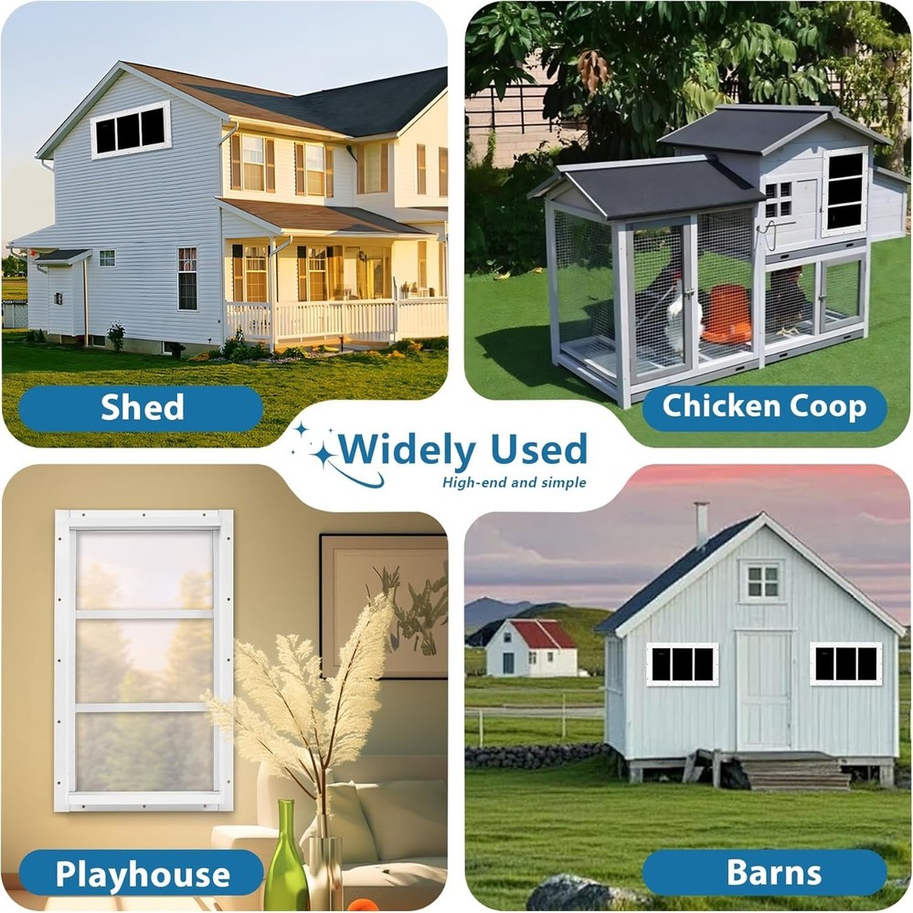 Flush Mount 10x18 Inch Shed Windows 2 Pack - Safe and Stylish Solution
