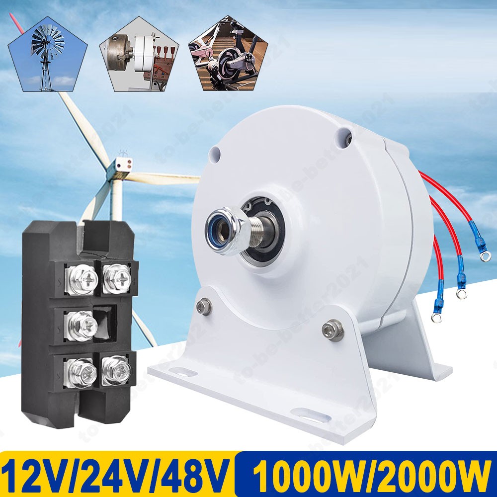 1000W 2000W Three-Phase Synchronous Permanent Magnet Wind Generator 12/24/48V