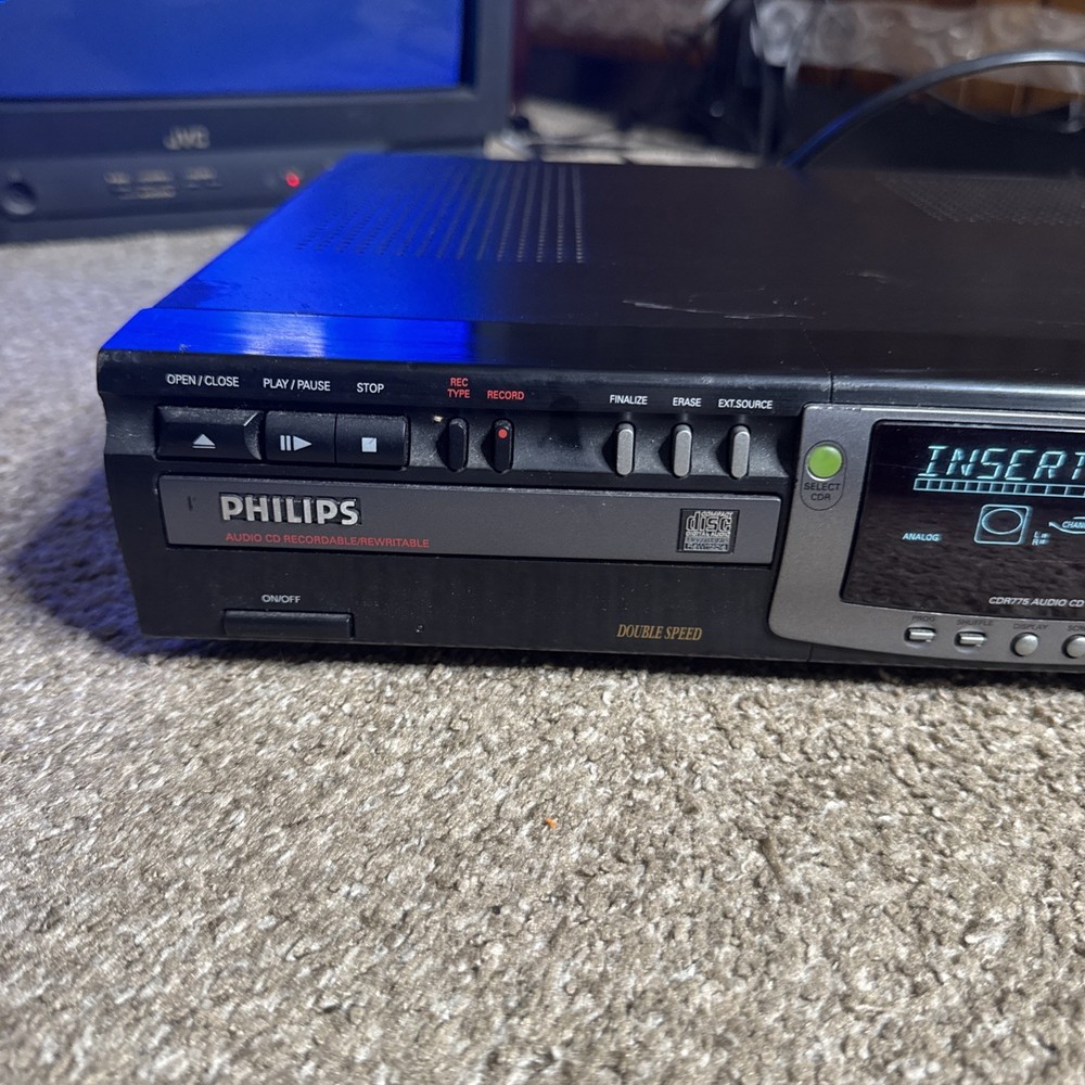 Philips CDR 775 Audio CD Recorder Player Dual Deck No Remote Tested WORKS
