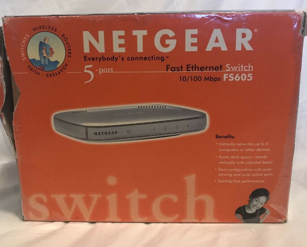 NetGear ProSafe (FS605) 5-Ports External Switch