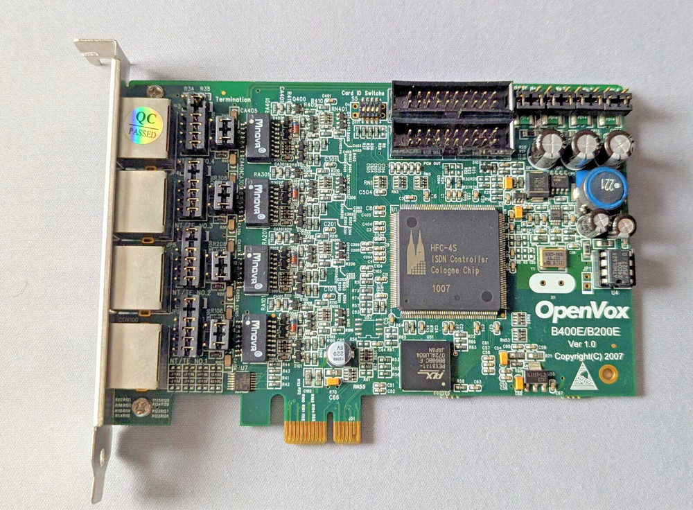 OpenVox B400E 4xBRI PCI-e asterisk interface card