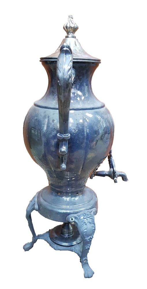 Sheridan Silver Silverplated Tea/Coffee Pot w/ Stand Warmer Burner