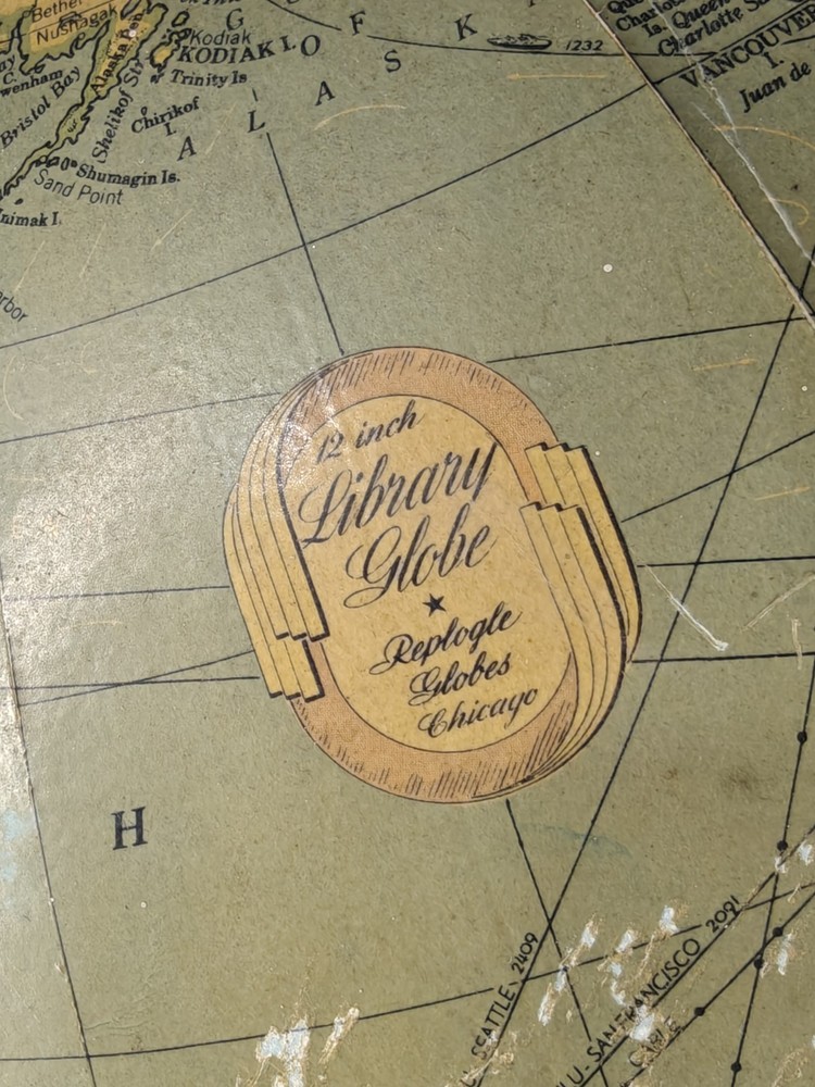 Vintage 12" Replogle Floor Globe