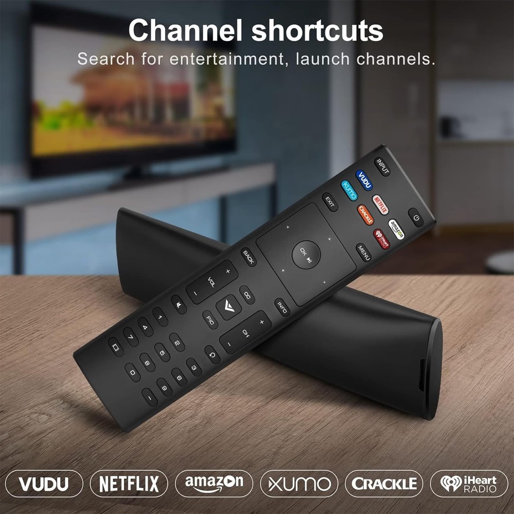 Remote for Vizio Smart TV Remote, 2-Pack Universal Replacement Control Black