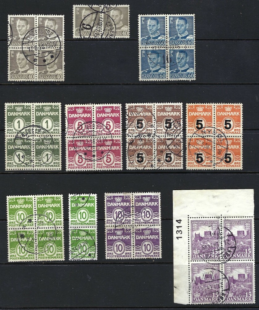 Denmark assortment of used multiples--mostly sound