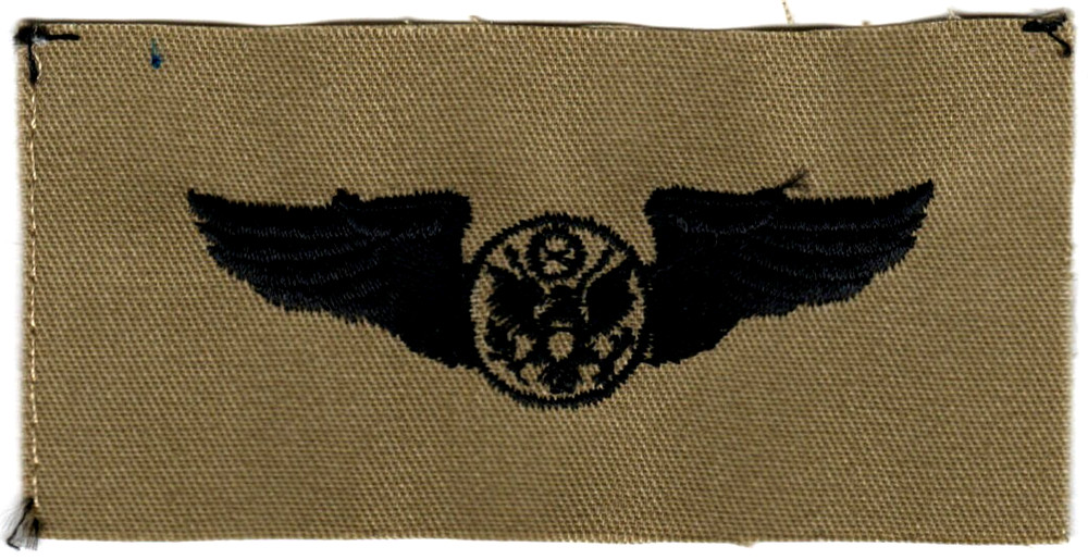 USAF patch - Desert black cloth Enlisted Aircrew Member Wings