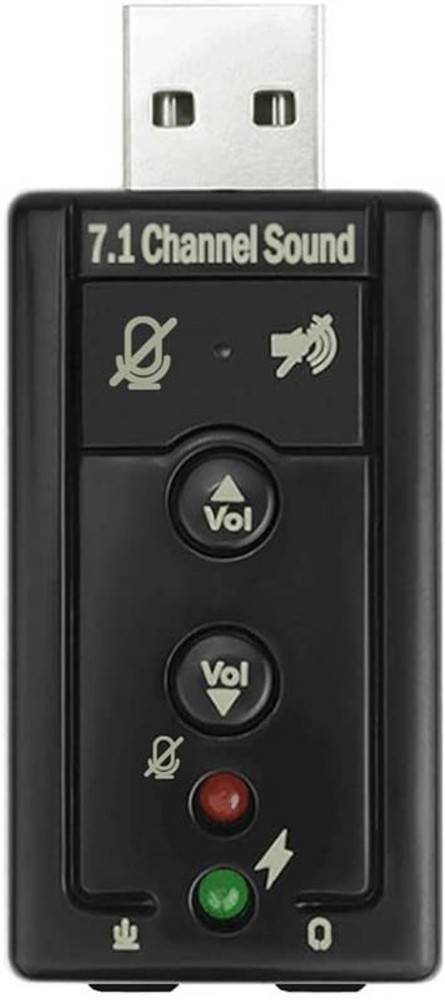Compact 7.1 USB Audio Adapter - Crisp Sound & Multiple Platform Compatibility