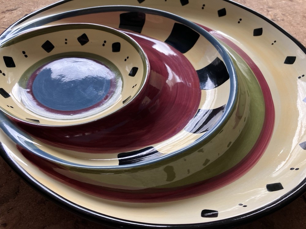 HD Designs 3-Section Divided Platter -Dip, Veggies, Chips, Salsa