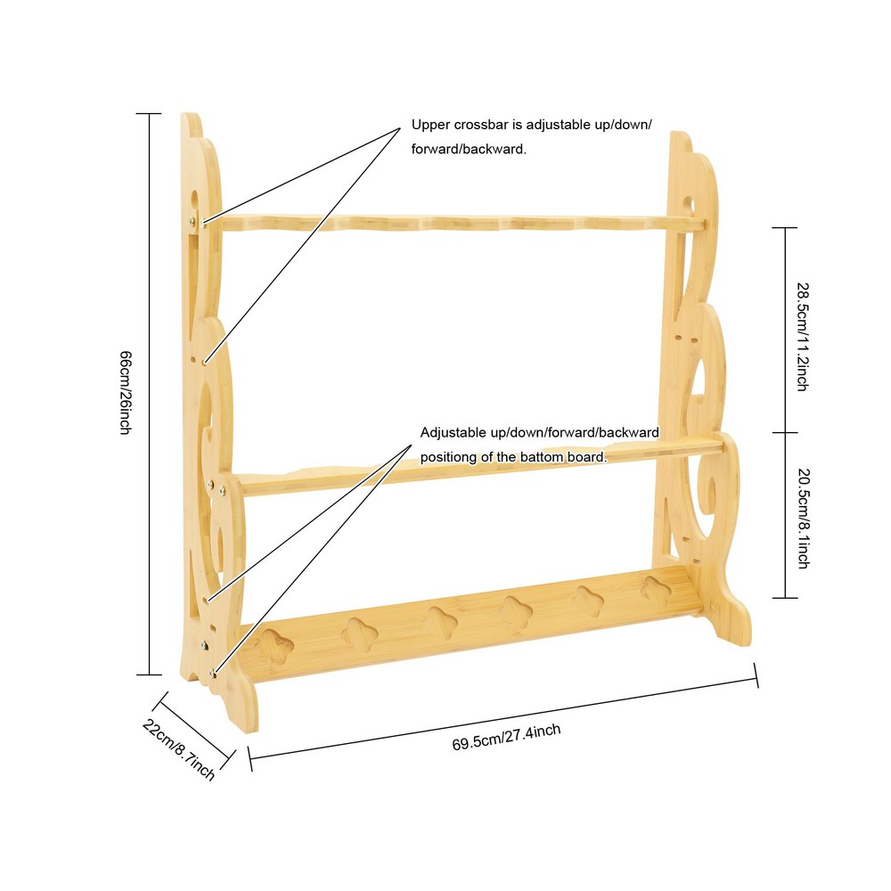 Sword Display Stand, Adjustable Large Sword Holder, 6 Hole Vertical Sword Rack