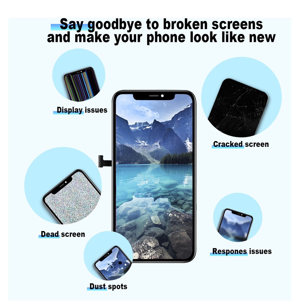 For iPhone 12 Pro Max Display OLED Touch Screen Digitizer Replacement Assembly