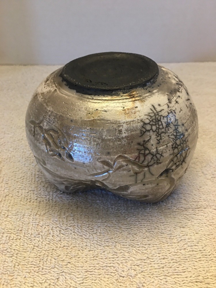 Raku Art Pottery Signed Dish/Bowl/Vase