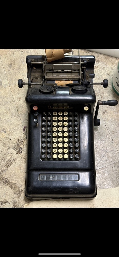 Burroughs Crank Adding Machine Vintage