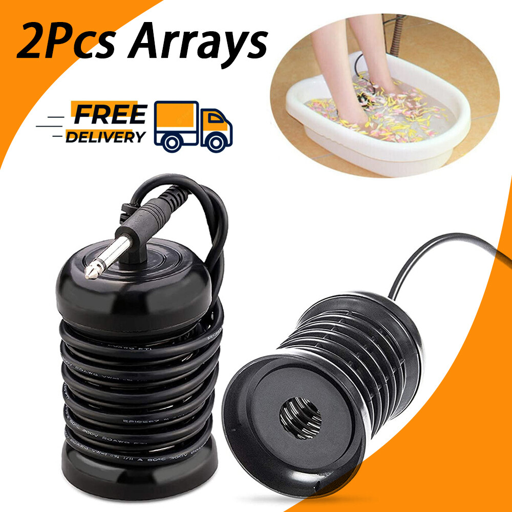 2 Ionic Detox Foot Spa Bath Array Round Stainless Steel Arrays Machine For Salon