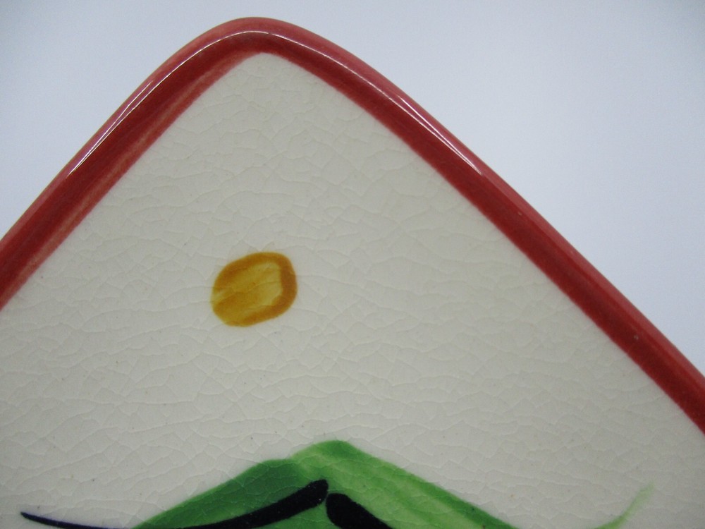 GAIL PITTMAN CHRISTMAS WHIMSY TRIANGULAR SALAD PLATE - Stocking - 10" 0610I