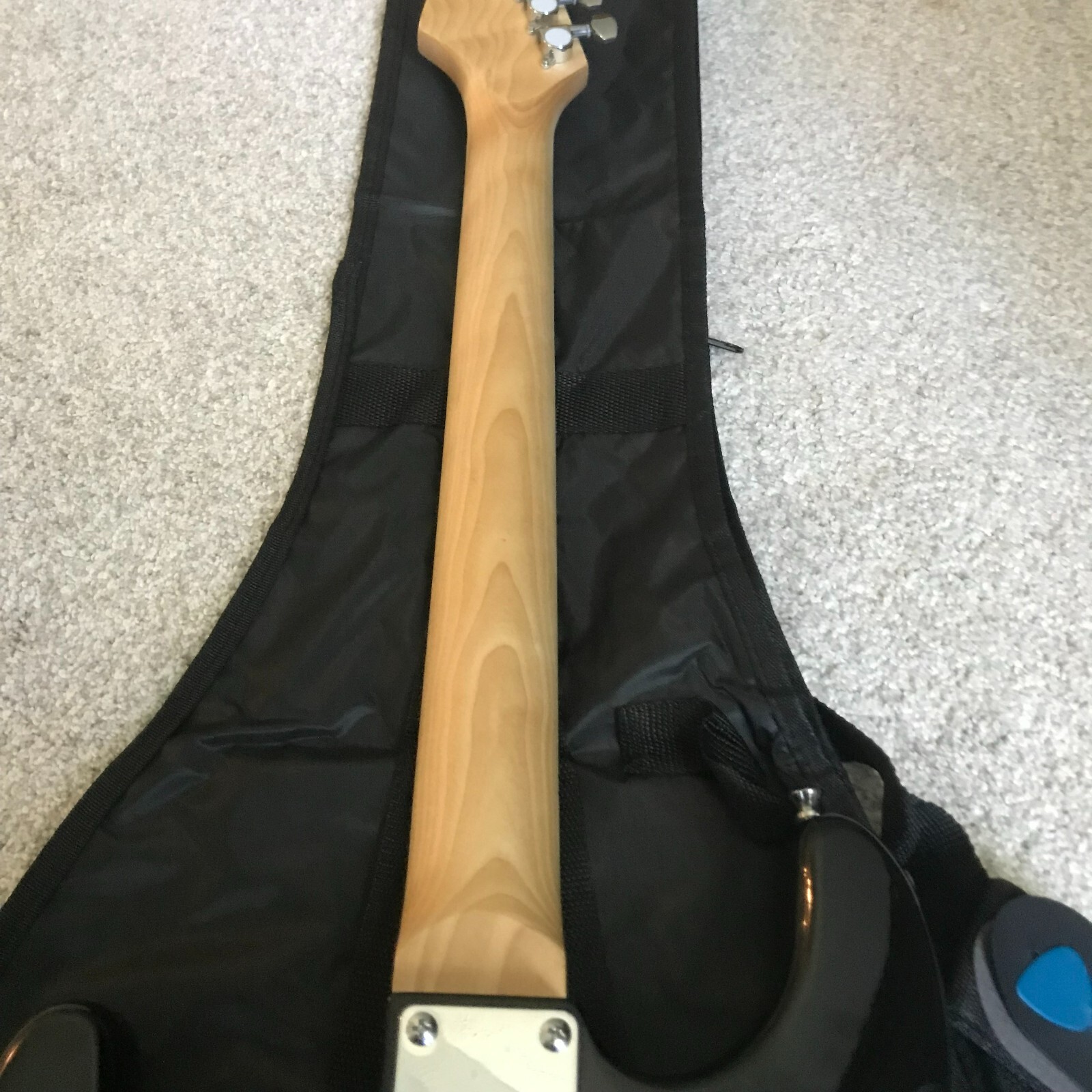 Full-Size Black Electric Guitar Starter Package with 20-Watt Amp and Accessories