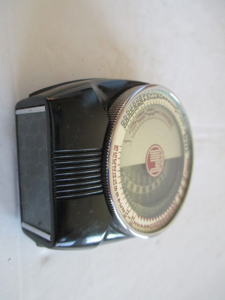 Working DeJur-Amsco Vintage Light Meter Bakelite & Case Camera Model 40 C79