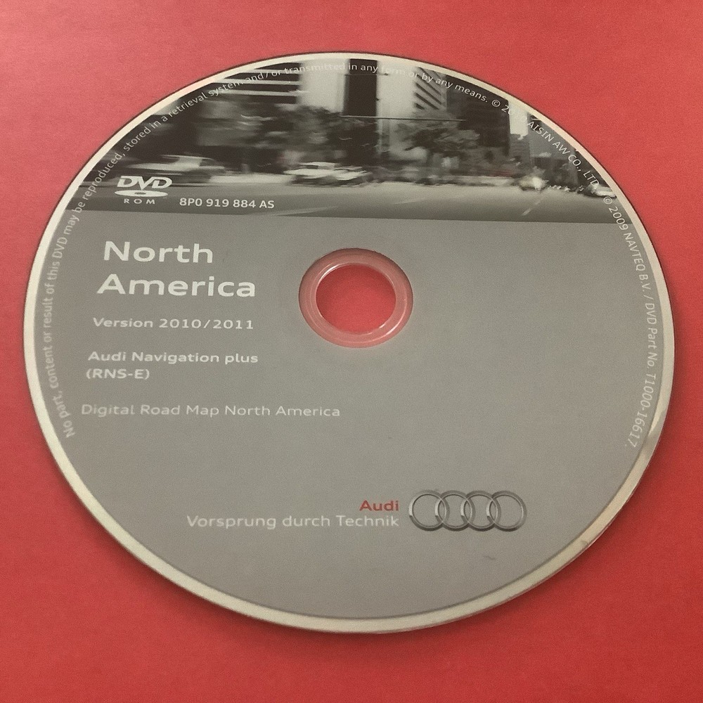 Audi Navigation Plus (RNS-E) DVD NORTH AMERICA 8P0919884AS - Version 2010-2011