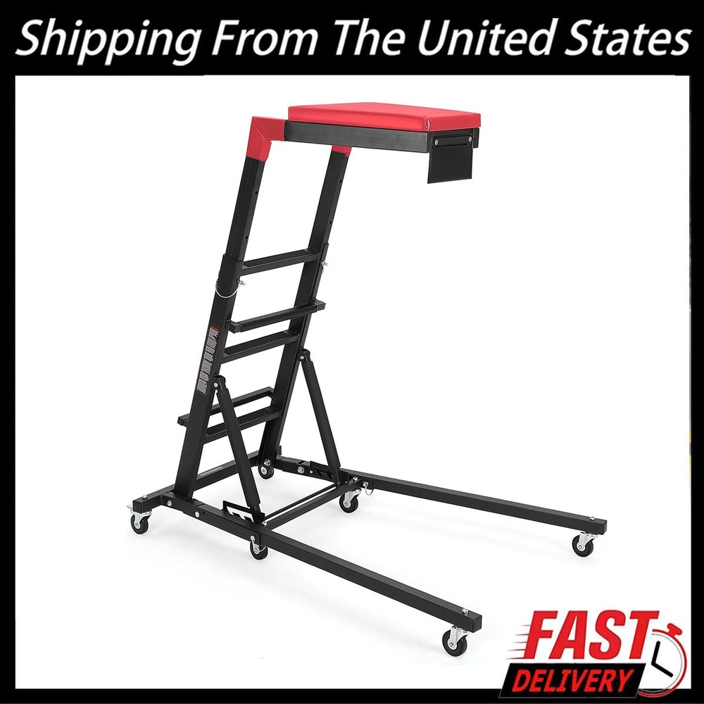 Foldable Topside Automotive Engine Creeper w/ 6 Swivel Caster Wheels Adjustable