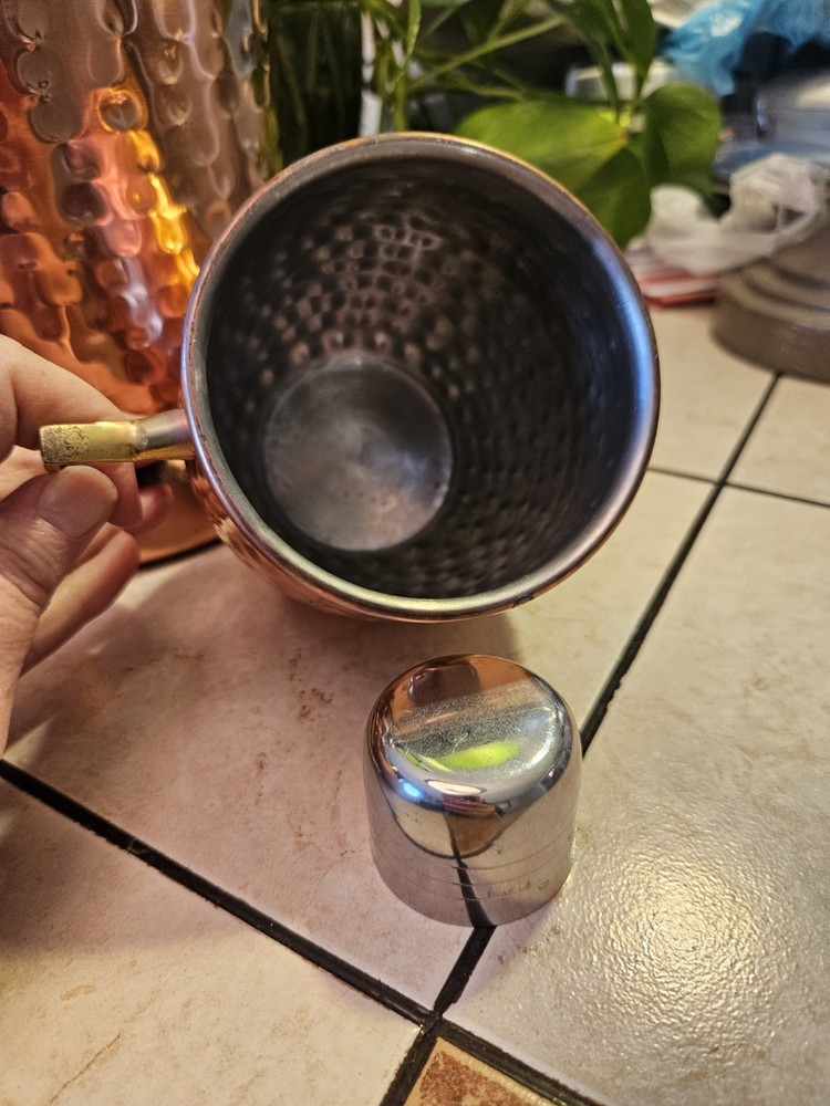 Hammered Copper Bar Tools Drink Mix Set