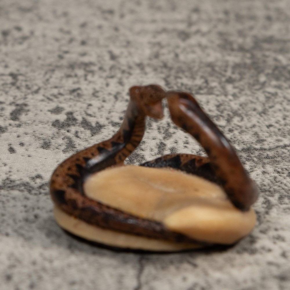 Vintage Double Snake Tagua Carving