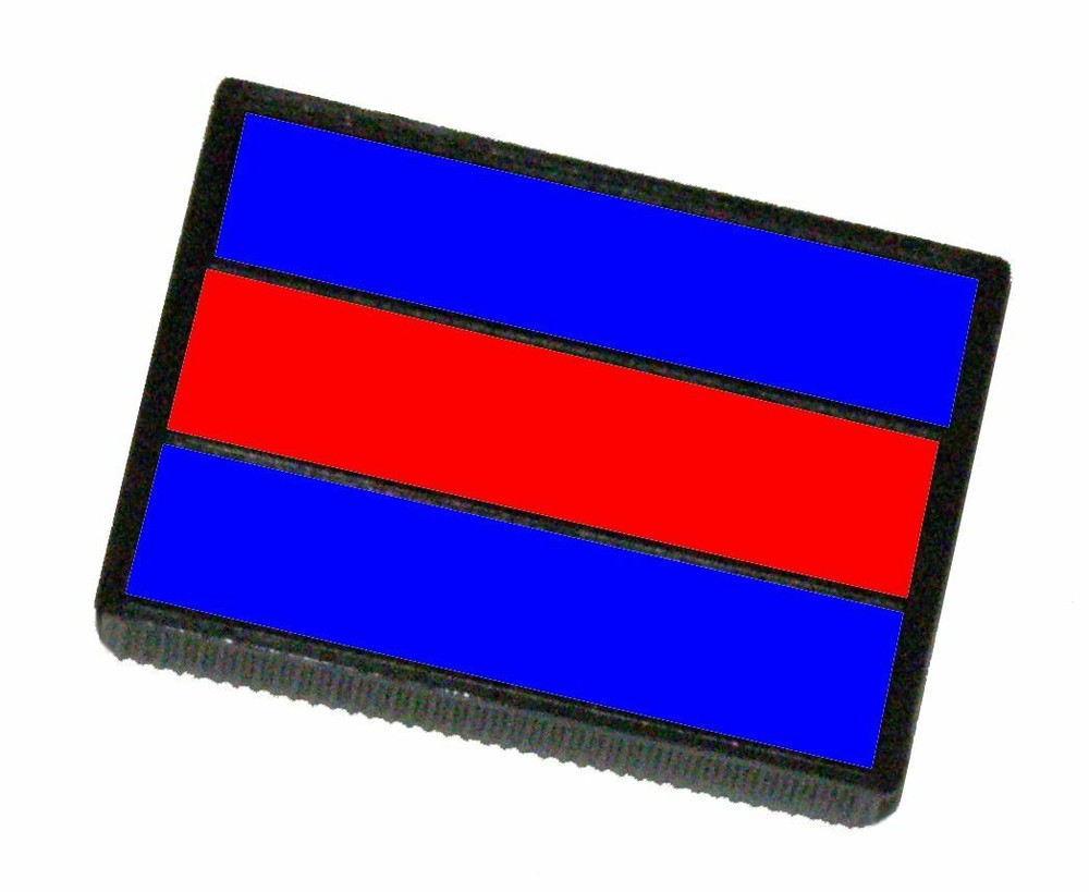 S-300-7 Blue/Red Replacement Pad for Shiny Date Stamp S-303