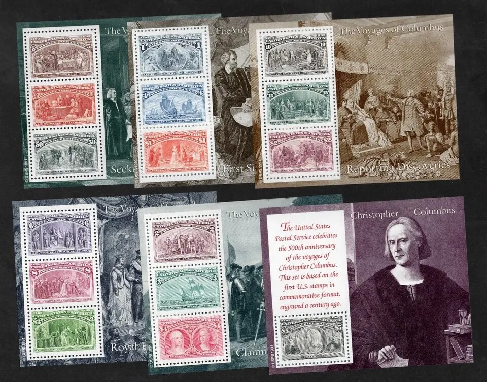 The Voyages of Columbus Souvenir Sheets  #2624-2629
