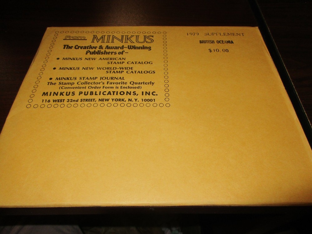 "MINKUS" 1979  SUPPLEMENT  BRITISH OCEANIA  W/FREE SHIPPING!!!