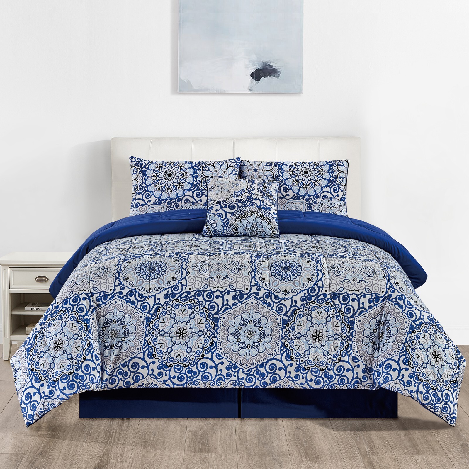 Down Alternative Comforter Set 5 PCS All Season Reversible Comforter Bedding Set