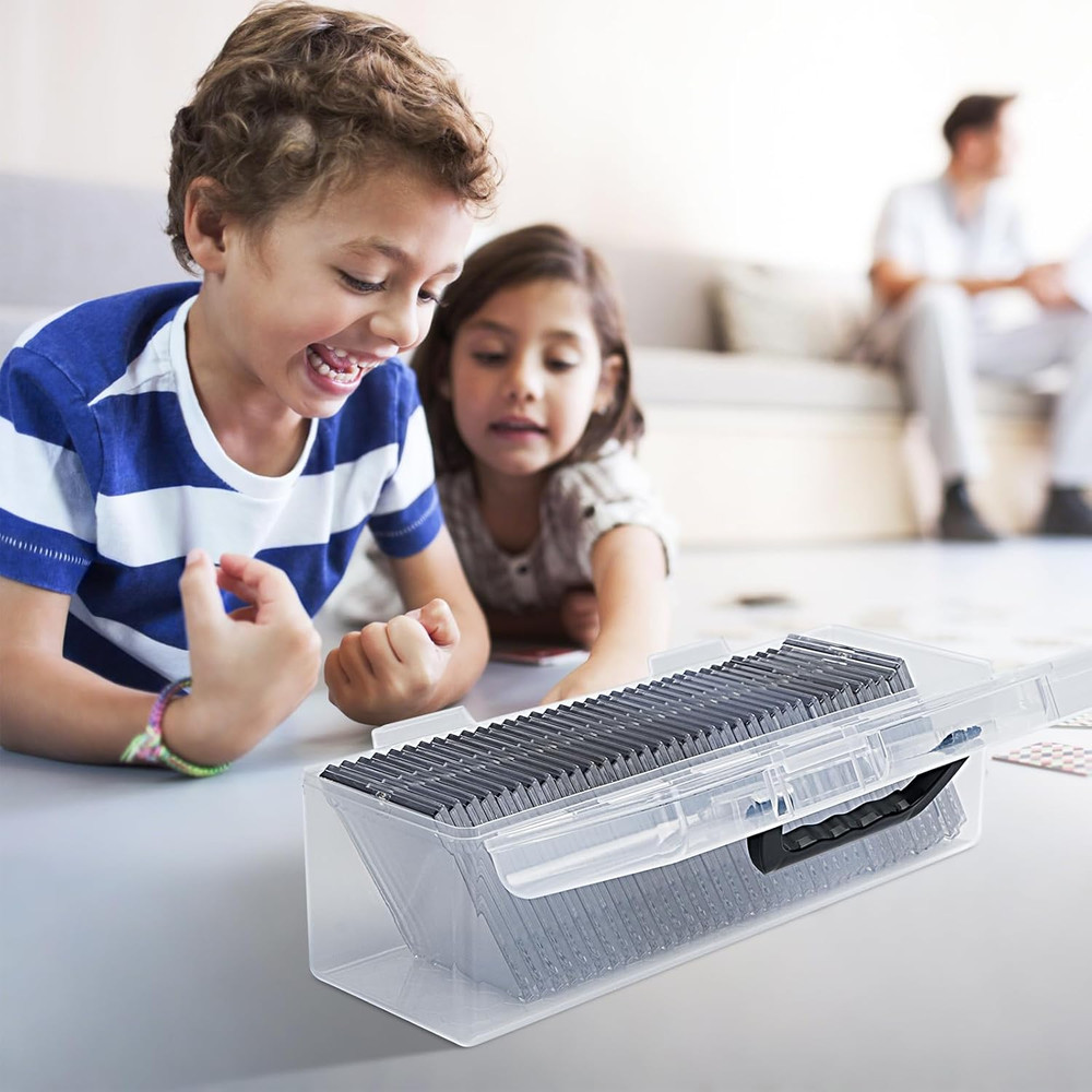 Trading Card Storage Box 2 Pack Large & Small Holder Cases for Toploader & Stand